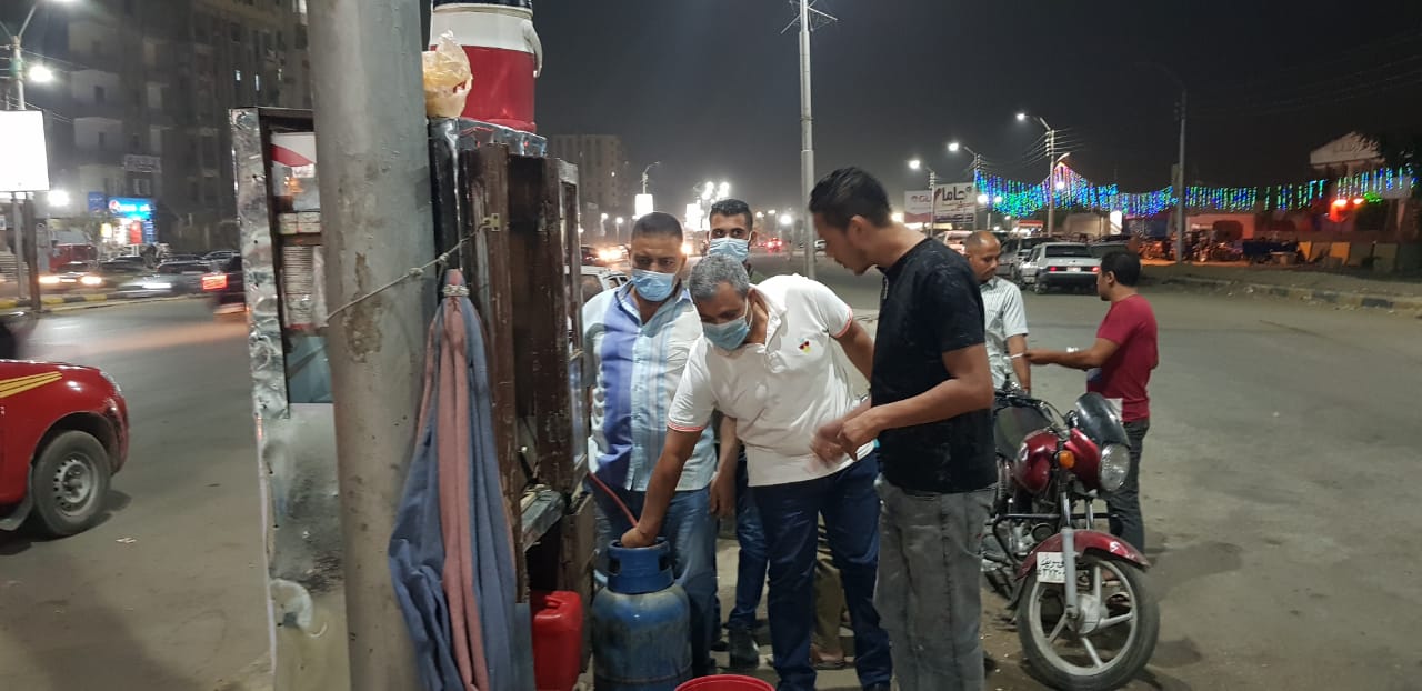 إزالة إشغالات من ميدان حارث وكورنيش النيل بمدينة بني سويف