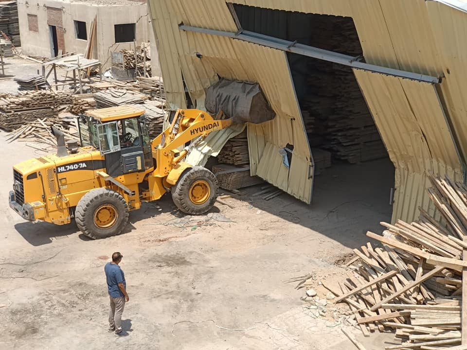 إزالة بناء مخالف بالجيزة