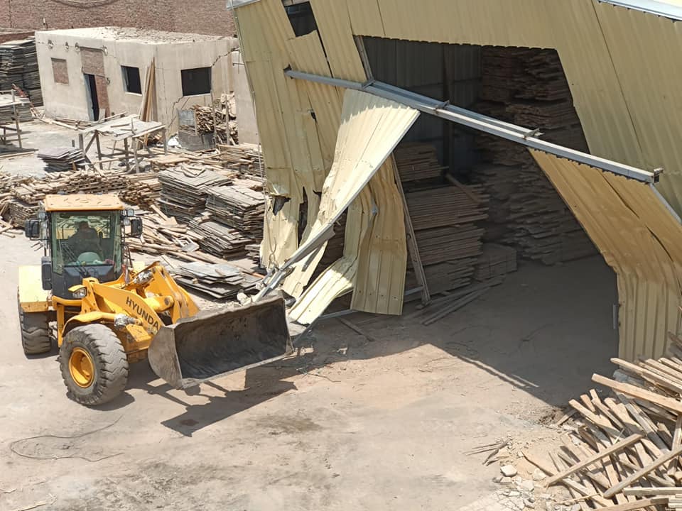 إزالة بناء مخالف بالجيزة