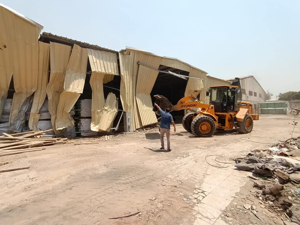 إزالة بناء مخالف بالجيزة