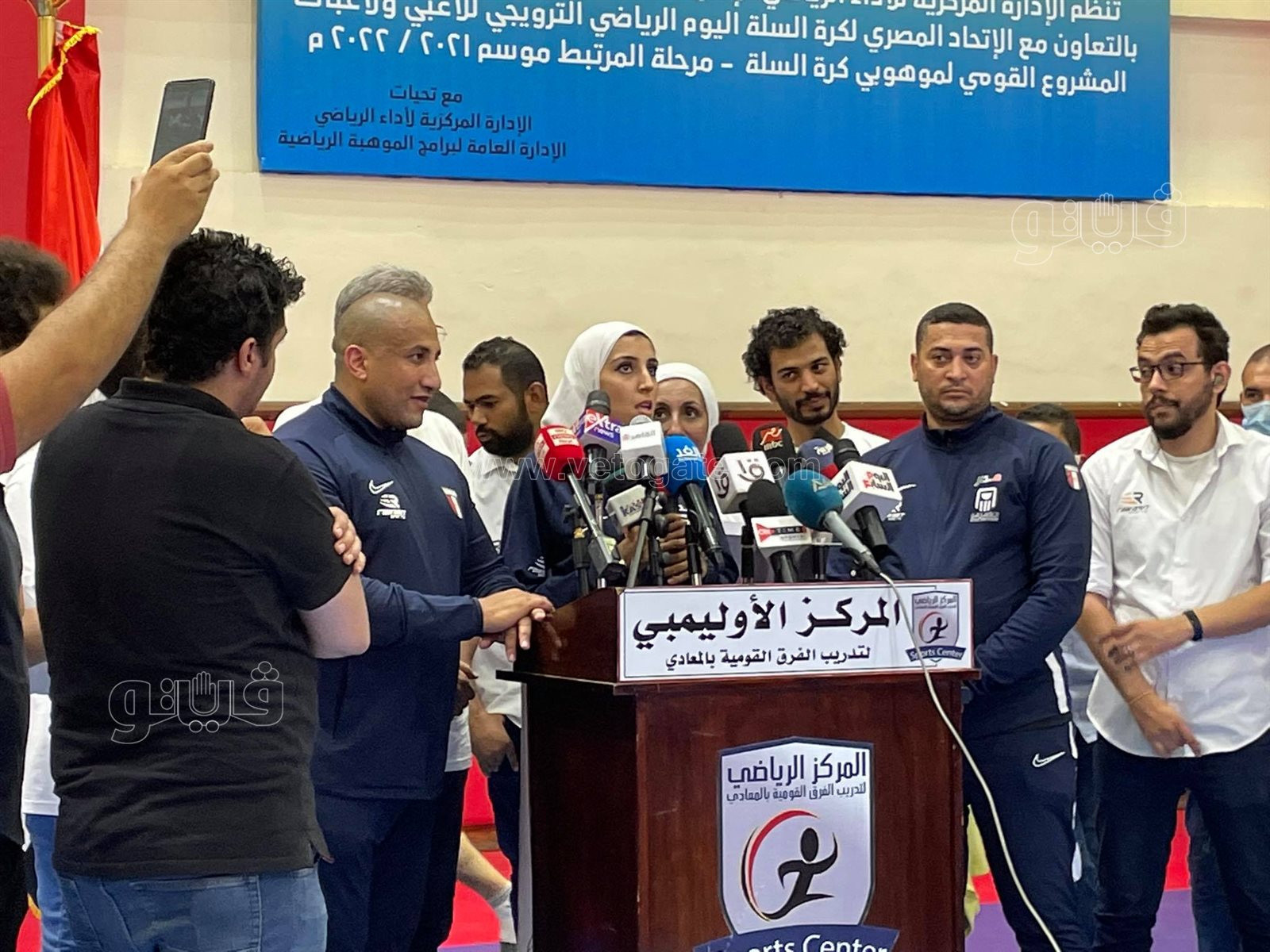 وصول جيانا فاروق للمركز الأولمبي بالمعادي (5)