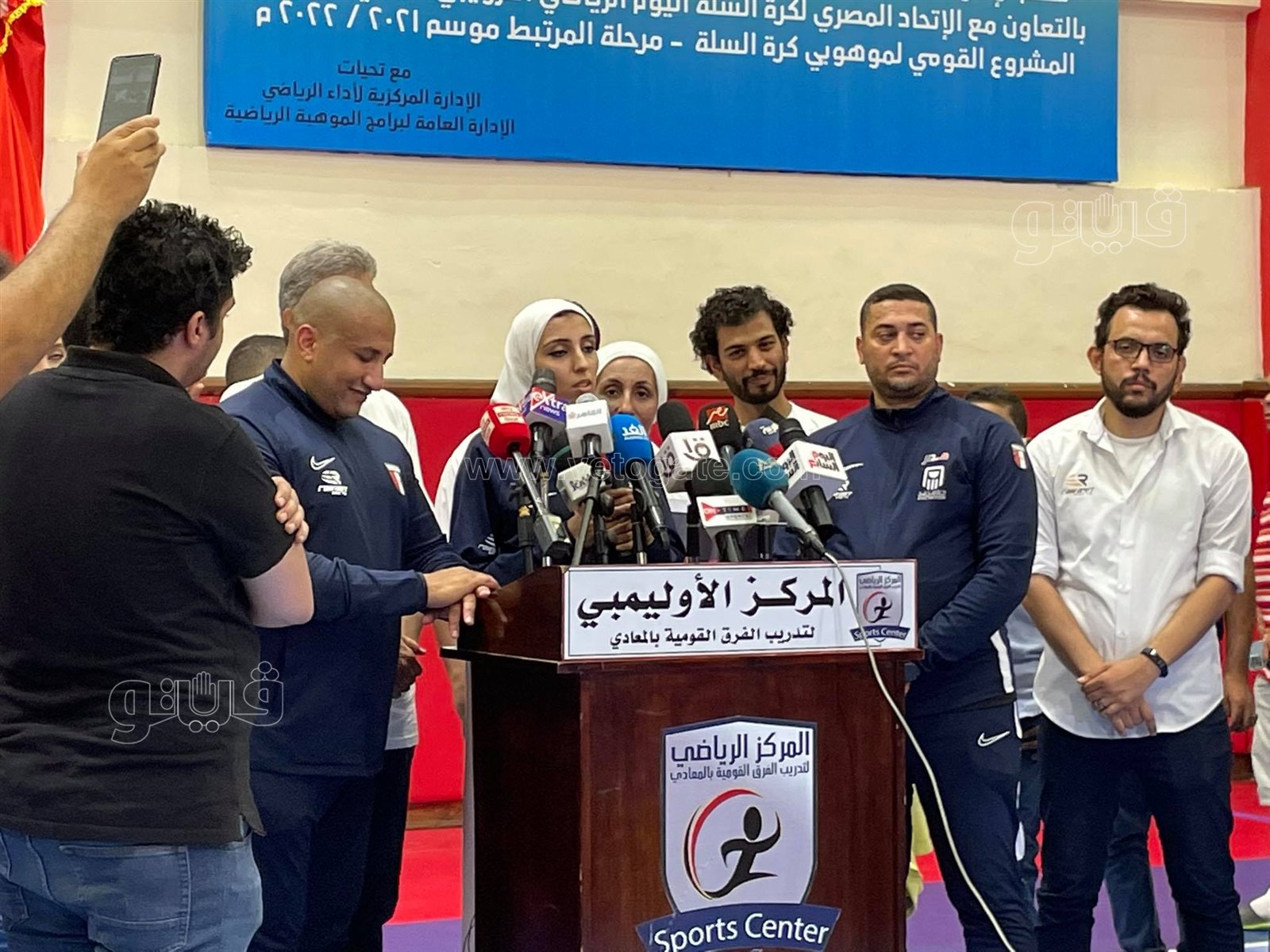 وصول جيانا فاروق للمركز الأولمبي بالمعادي (1)