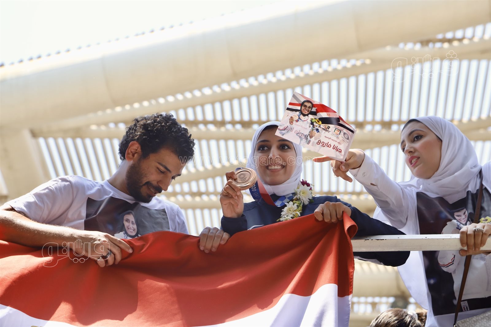 لحظة وصول جيانا فاروق إلى مطار القاهرة  (30)