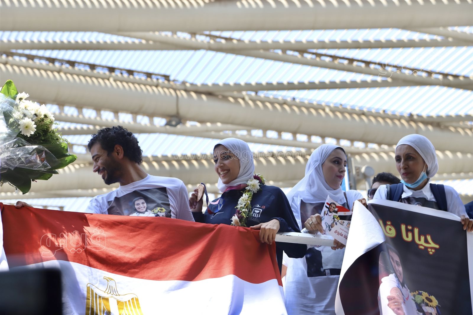 لحظة وصول جيانا فاروق إلى مطار القاهرة  (29)