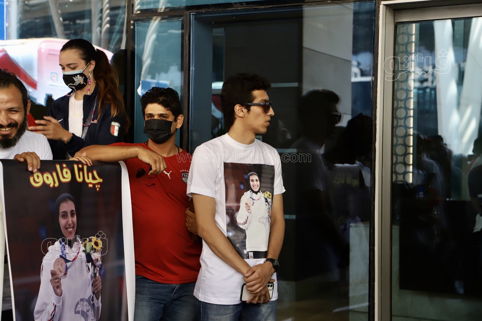 لحظة وصول جيانا فاروق إلى مطار القاهرة  (13)