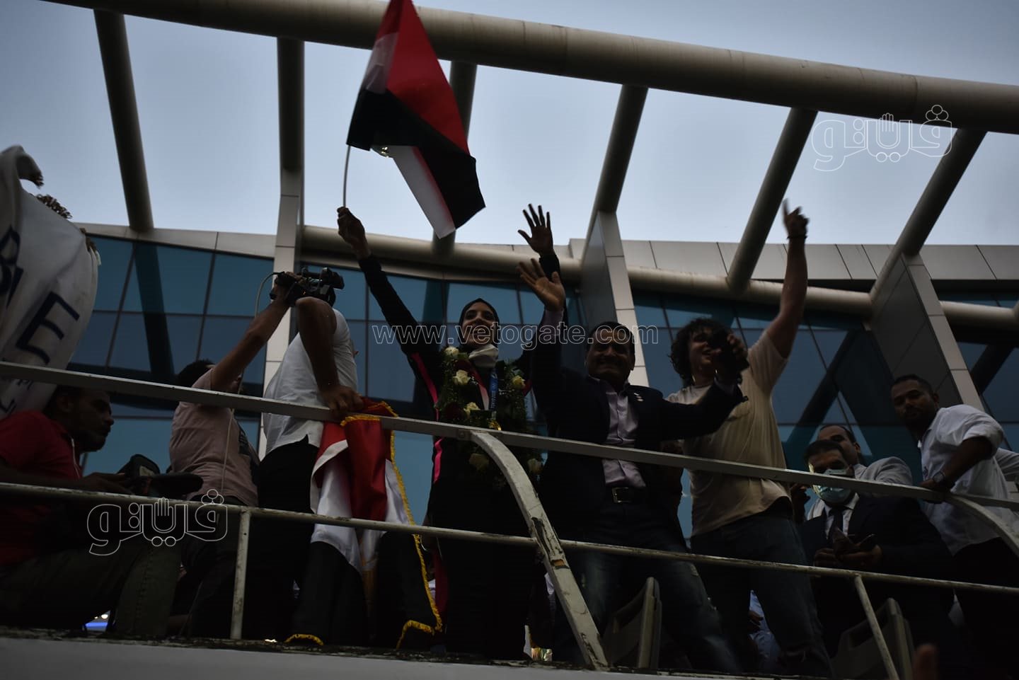 وصول فريال أشرف لمطار القاهرة  (5)