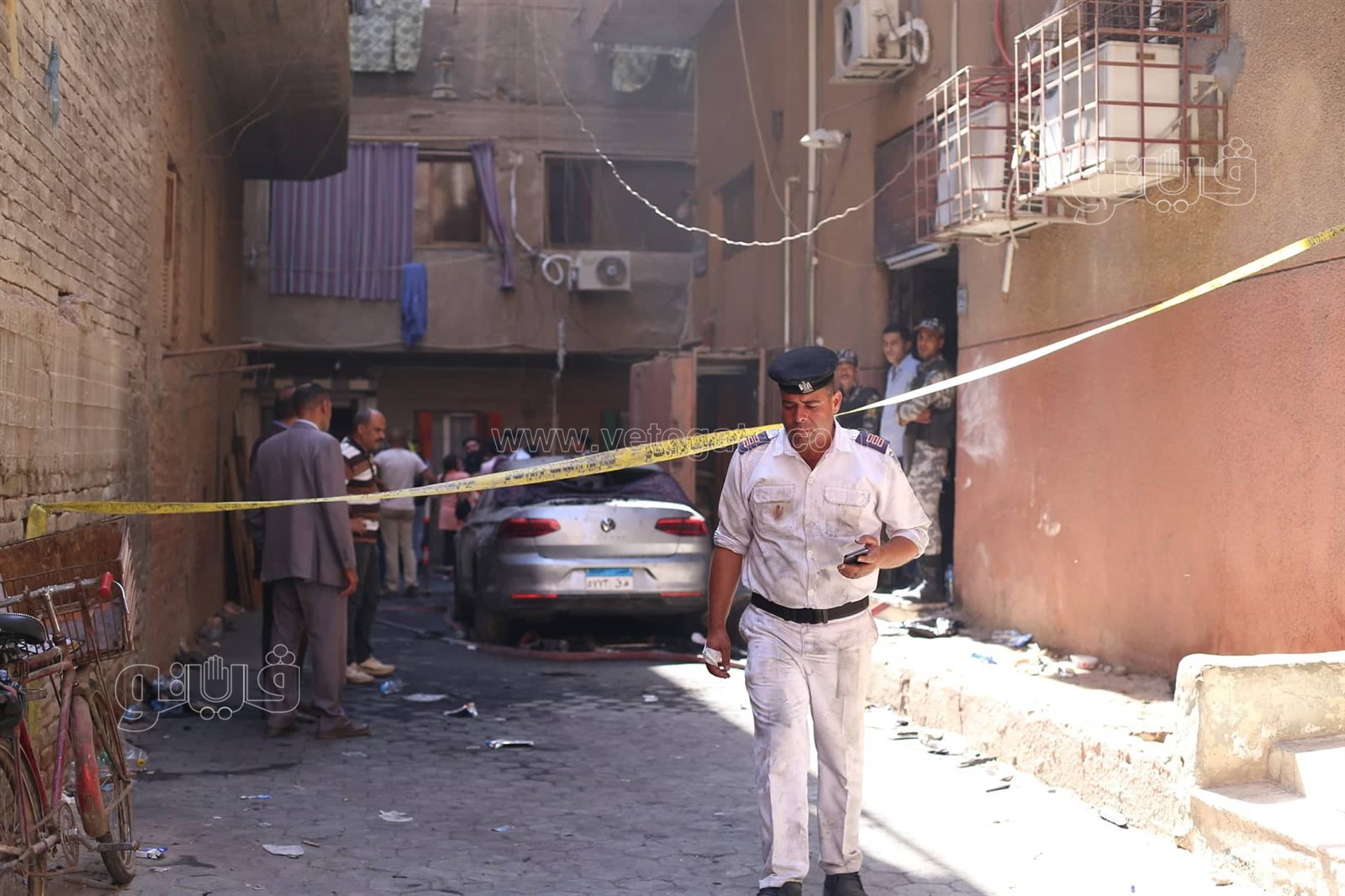 آثار حريق كنيسة أبو سيفين بإمبابة (1)