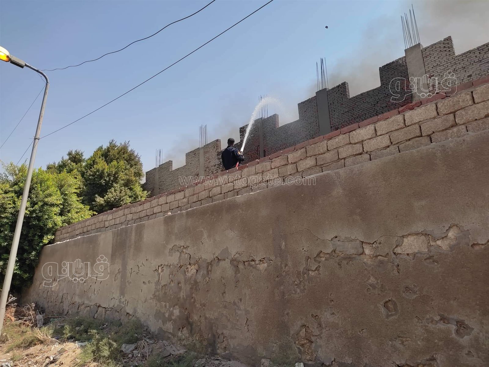 حريق مصنع قطن بحلوان (1)