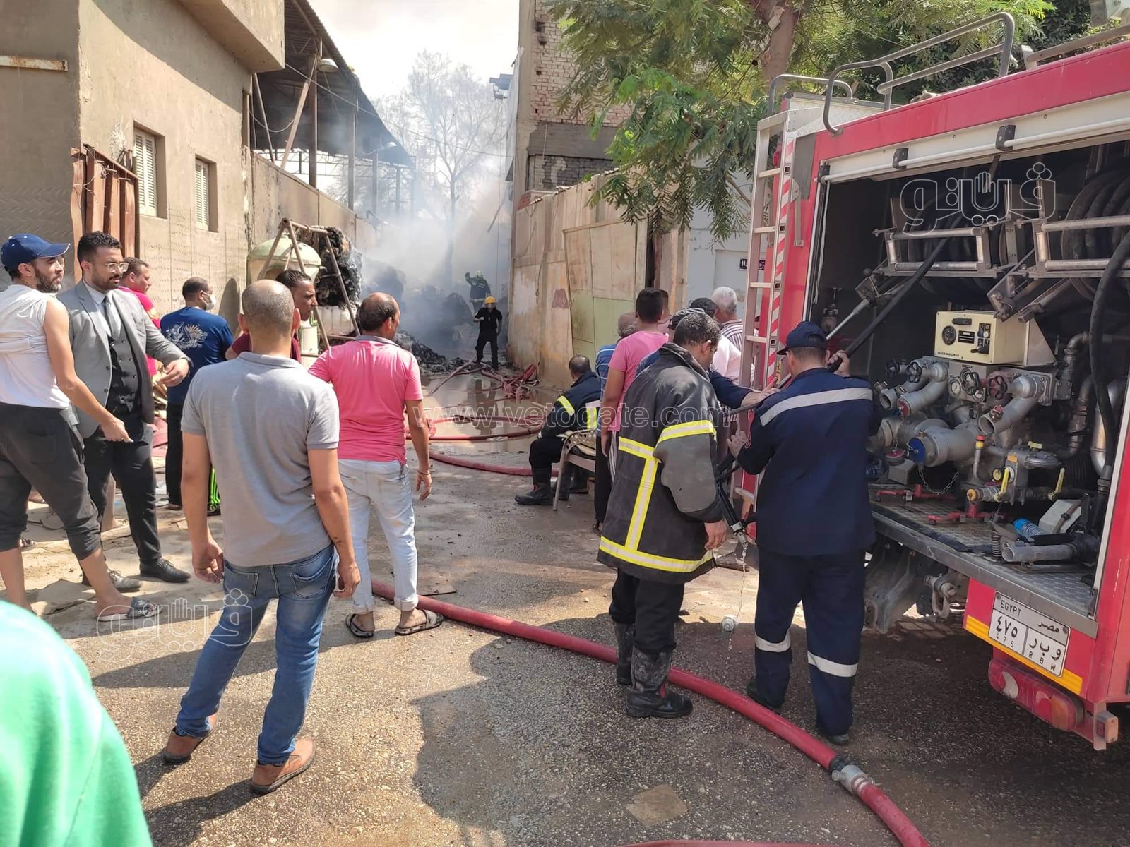 حريق مصنع قطن بحلوان (5)