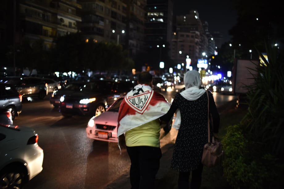 احتفالات جماهير الزمالك في جامعة الدول (5)