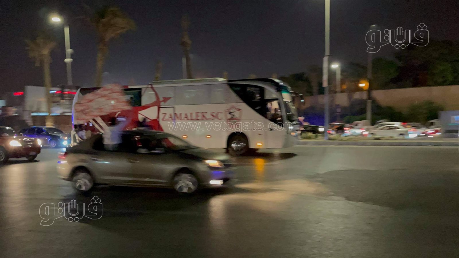 انطلاق اتوبيس نادي الزمالك بدرع الدوري (3)