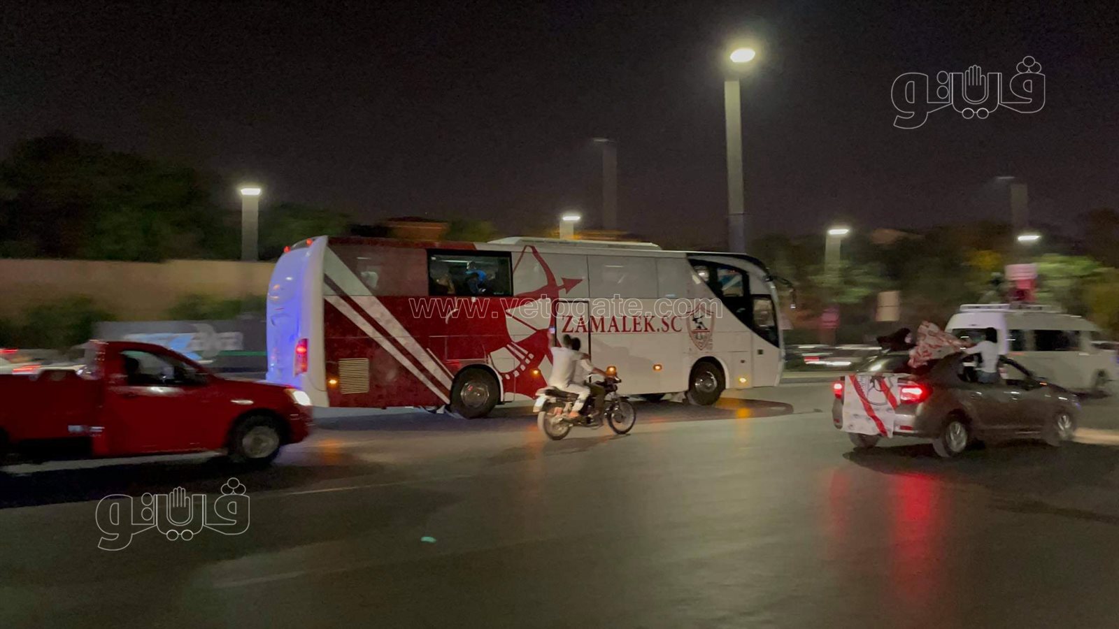 انطلاق اتوبيس نادي الزمالك بدرع الدوري (4)