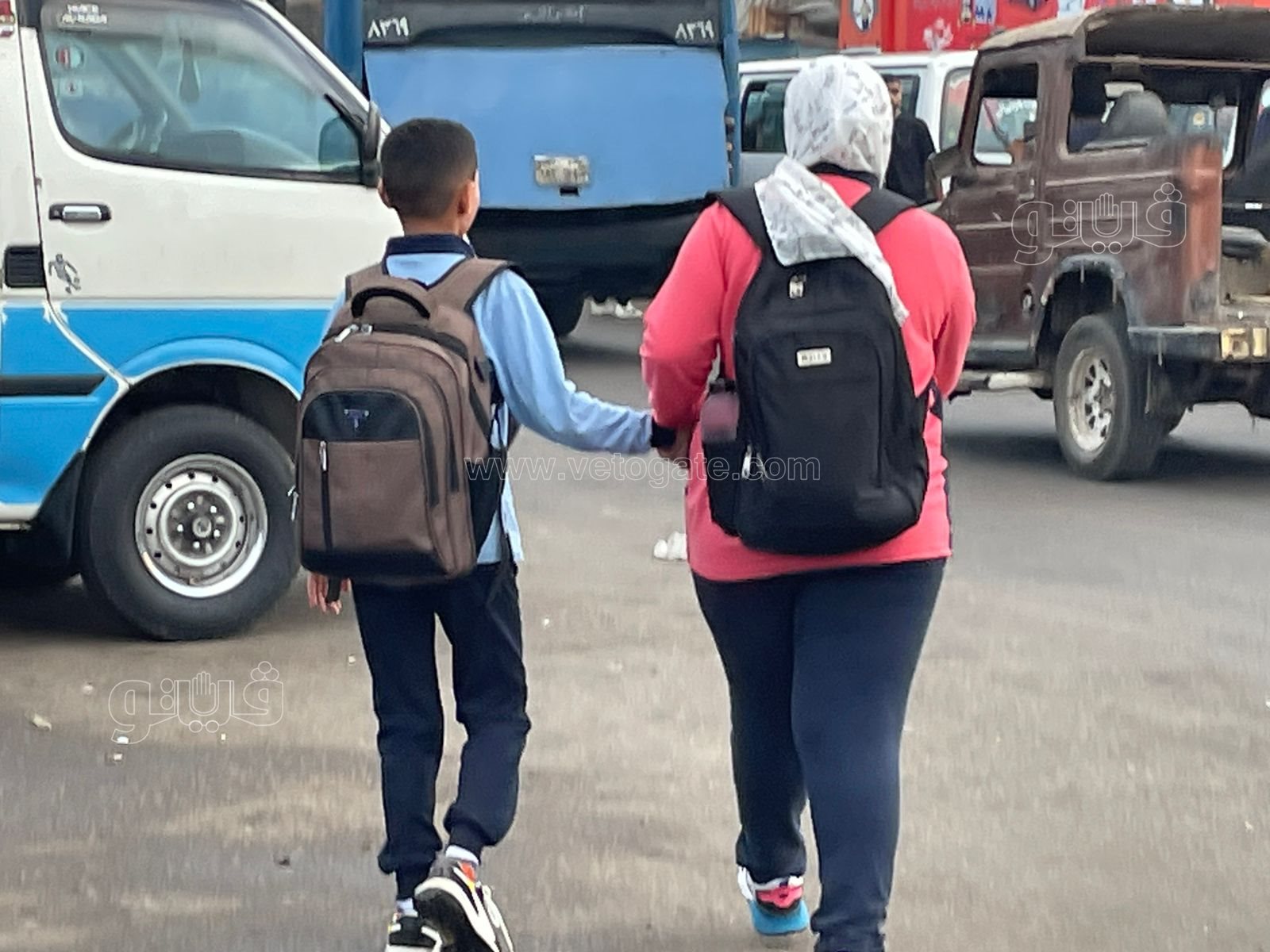 الميكروباص وسيلة نقل طلاب المدارس بالقاهرة والجيزة في أول أيام العام الدراسي (2)