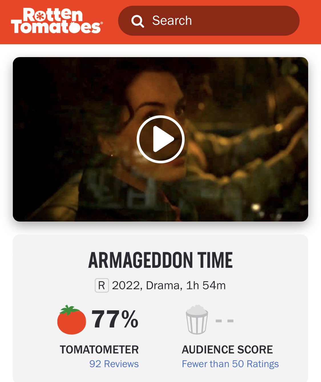 فيلم Armageddon Time يحصل على تقييم 77 بموقع Rotten Tomatoes