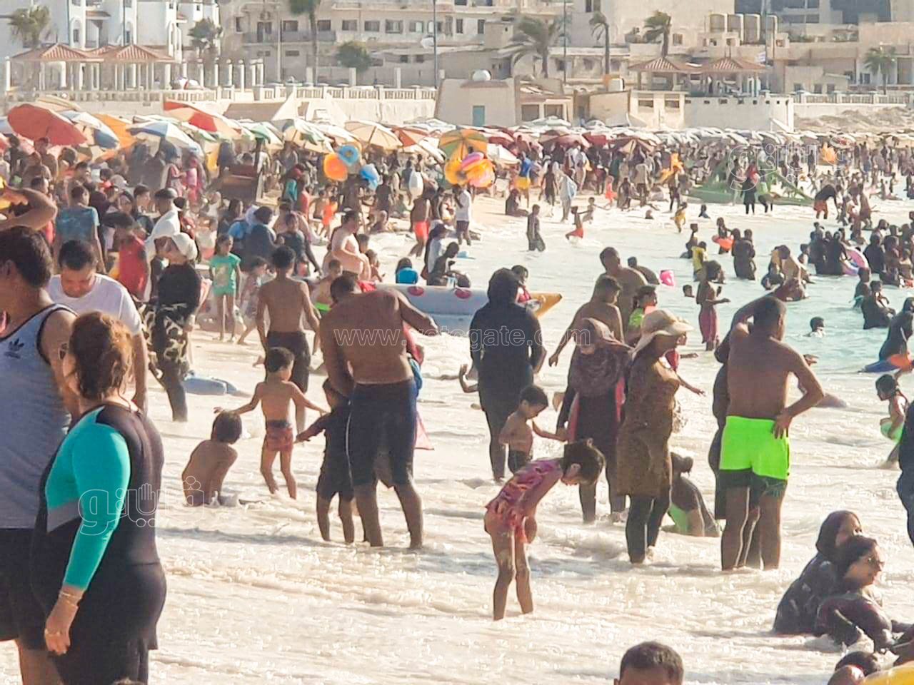 إقبال كبير على شاطئ مطروح العام-19