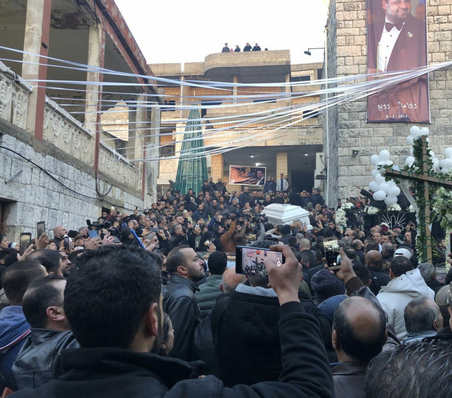 وديع جورج وسوف، لقطات من تشييع وتأبين الراحل في سوريا ٣، فيتو