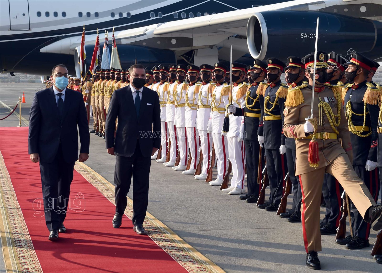 مدبولي يستقبل رئيس حكومة الوحدة الوطنية الليبية بمطار القاهرة  (7)