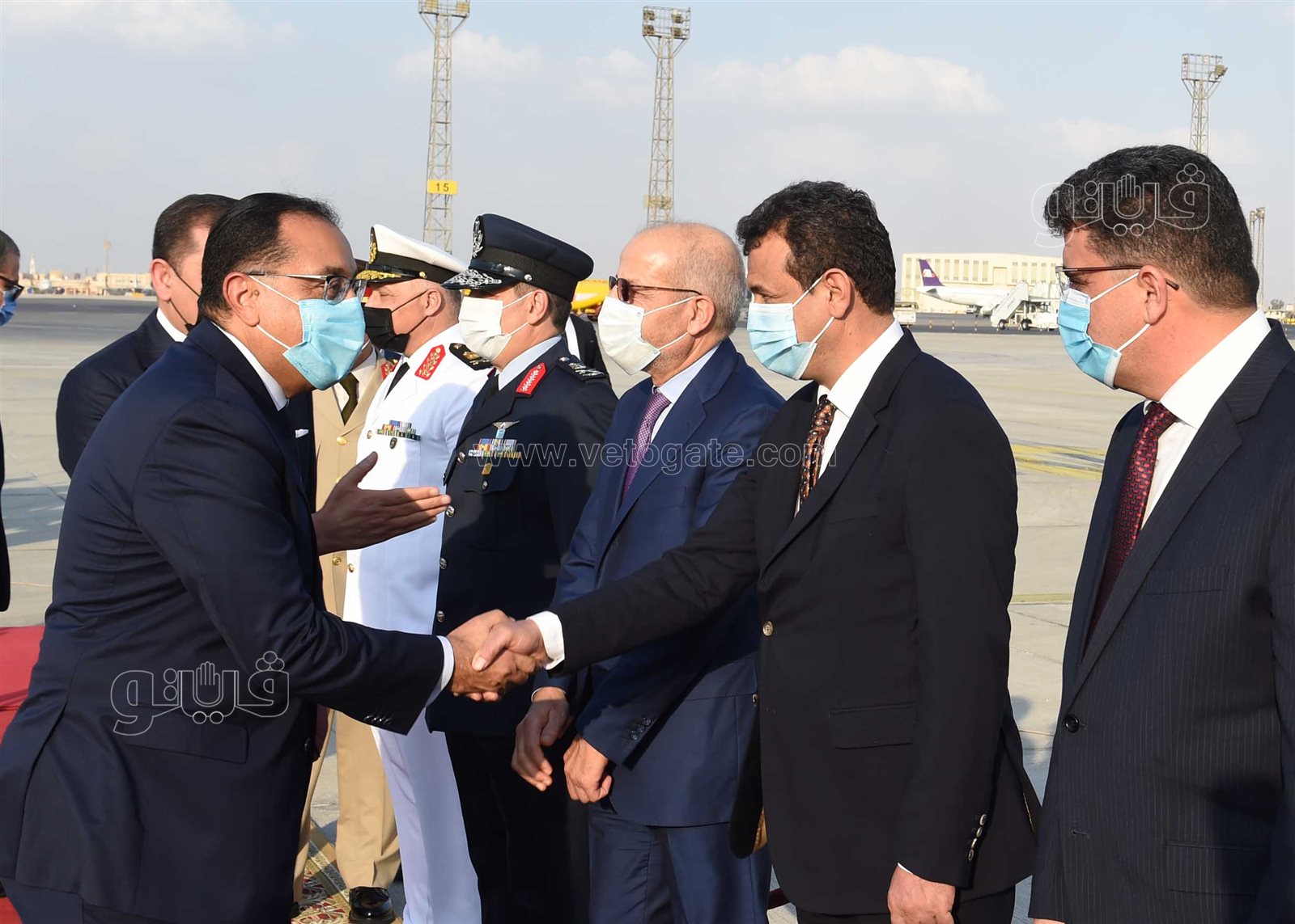 مدبولي يستقبل رئيس حكومة الوحدة الوطنية الليبية بمطار القاهرة  (11)