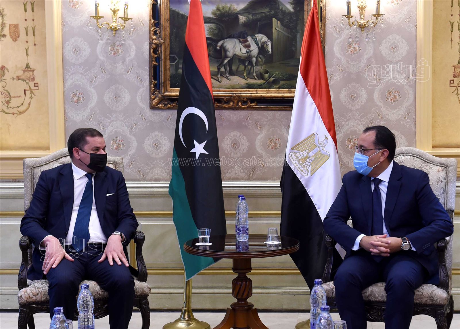 مدبولي يستقبل رئيس حكومة الوحدة الوطنية الليبية بمطار القاهرة  (15)