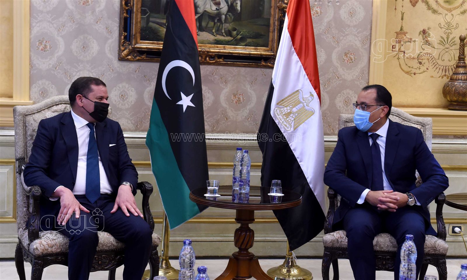 مدبولي يستقبل رئيس حكومة الوحدة الوطنية الليبية بمطار القاهرة  (16)