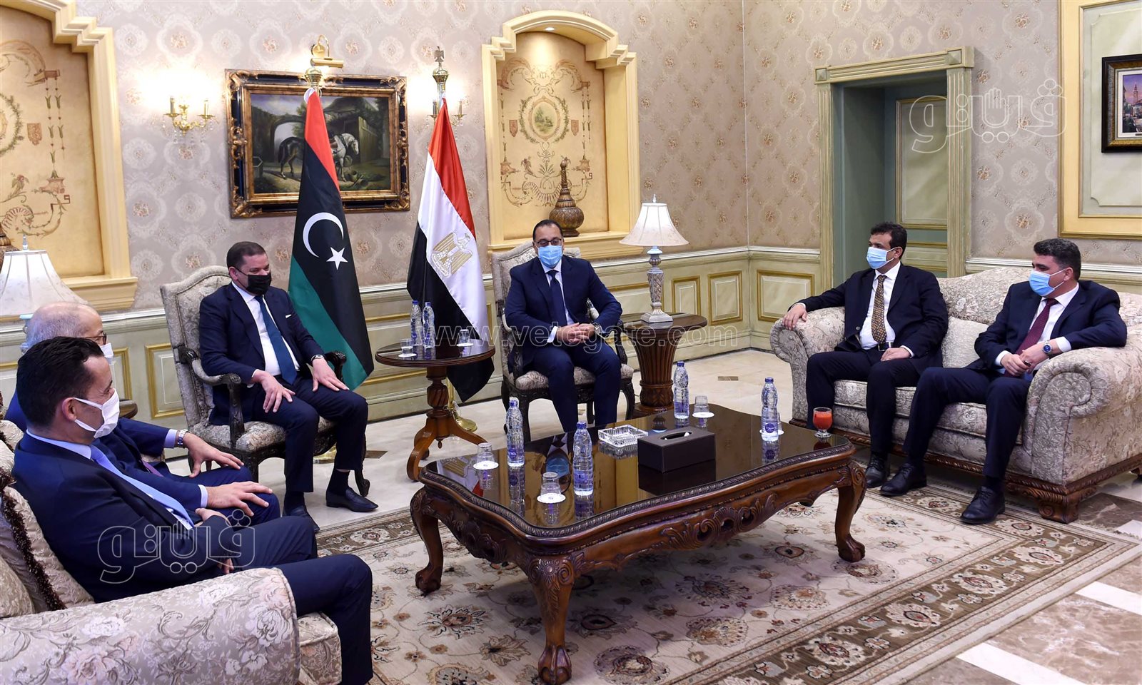 مدبولي يستقبل رئيس حكومة الوحدة الوطنية الليبية بمطار القاهرة  (17)