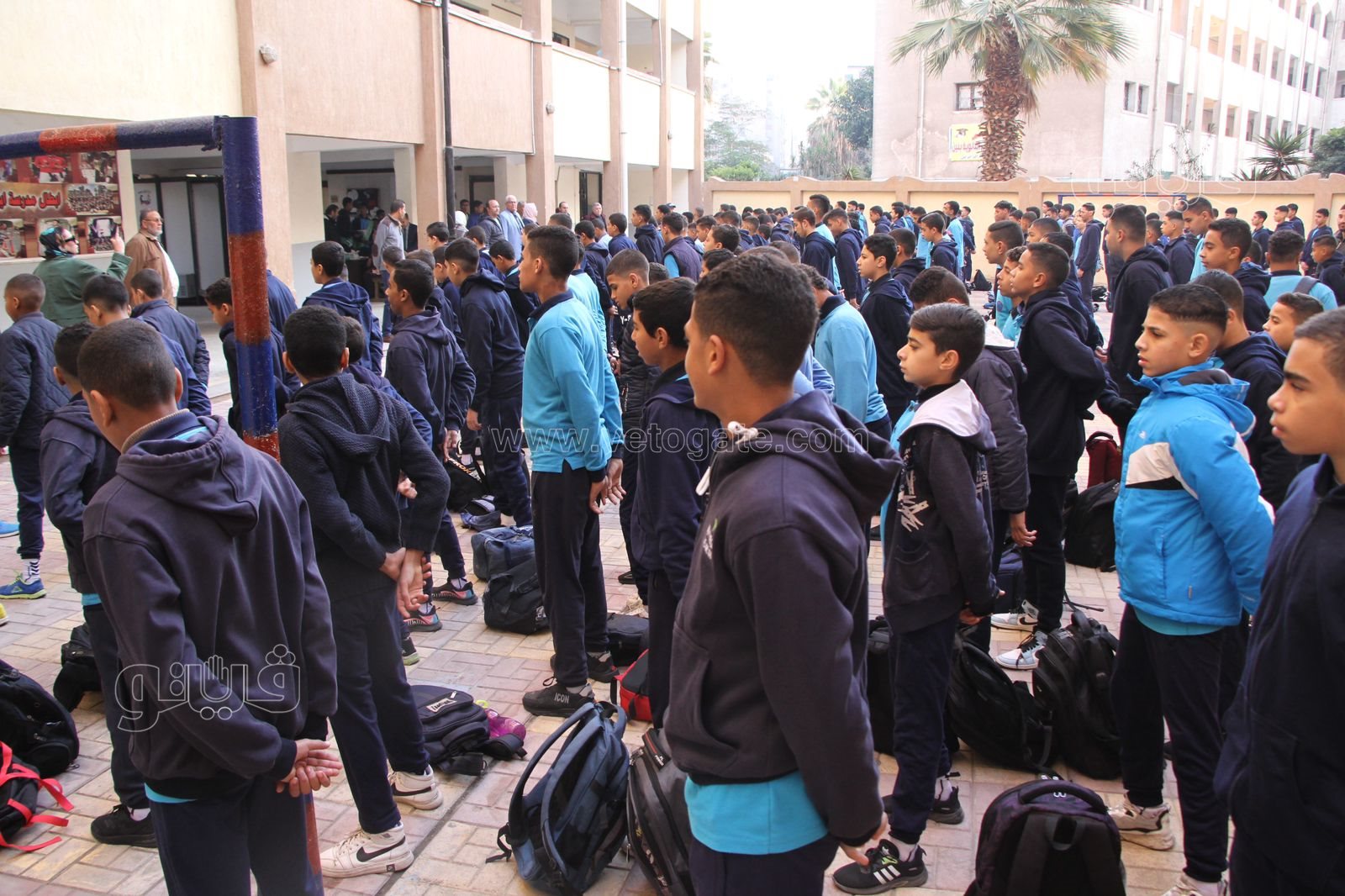 بدء الفصل الدراسي الثاني بجميع مدارس الجمهورية بتحية العلم وطابور الصباح (2)