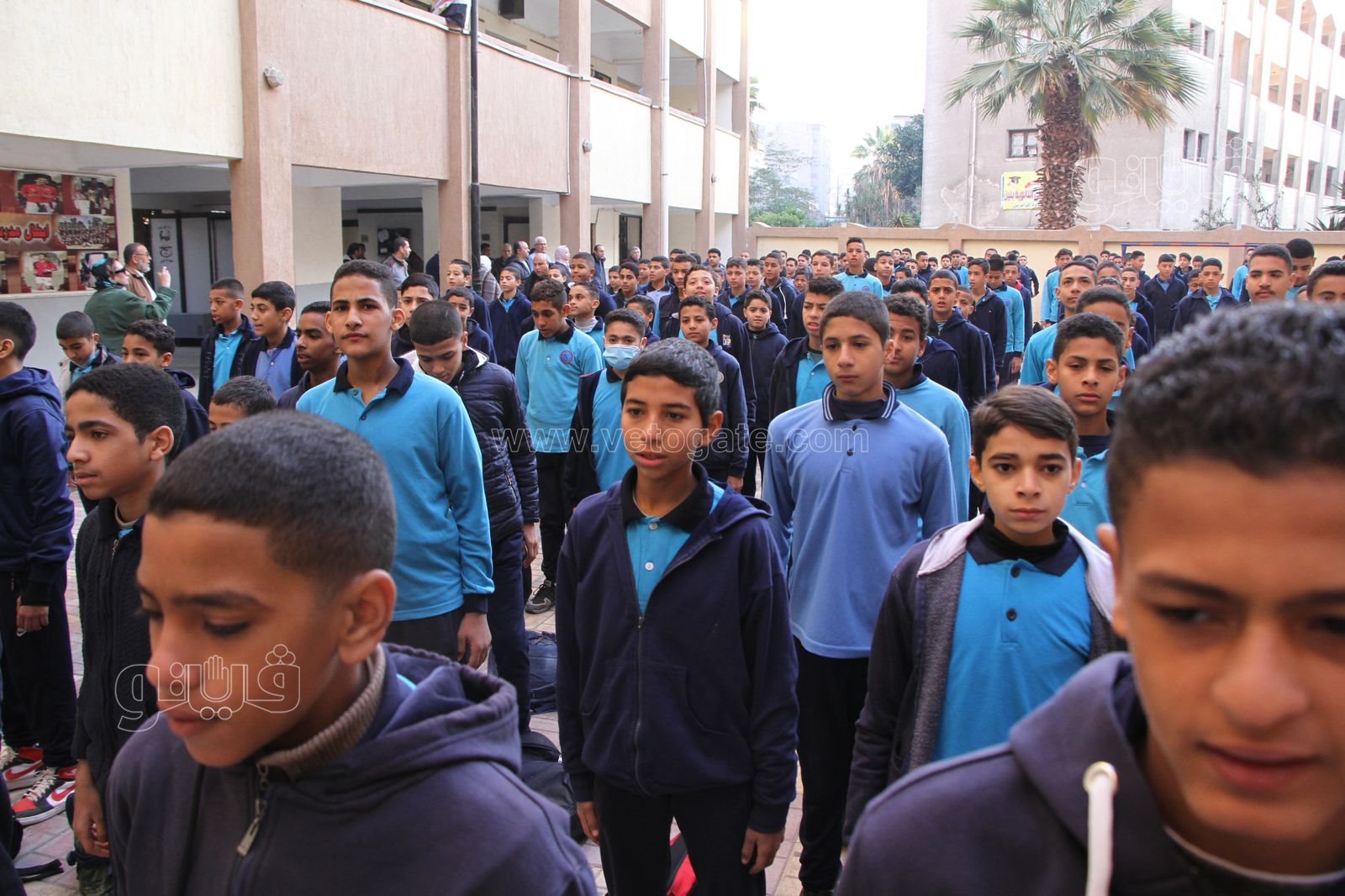 بدء الفصل الدراسي الثاني بجميع مدارس الجمهورية بتحية العلم وطابور الصباح (3)