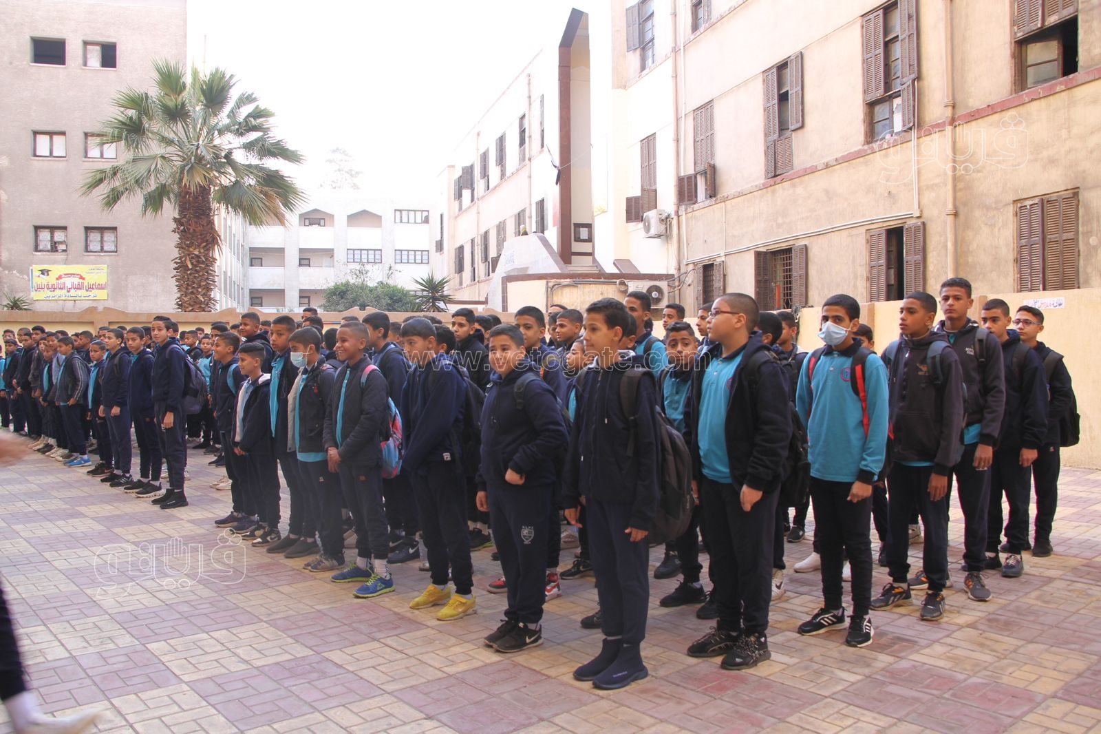 بدء الفصل الدراسي الثاني بجميع مدارس الجمهورية بتحية العلم وطابور الصباح (9)