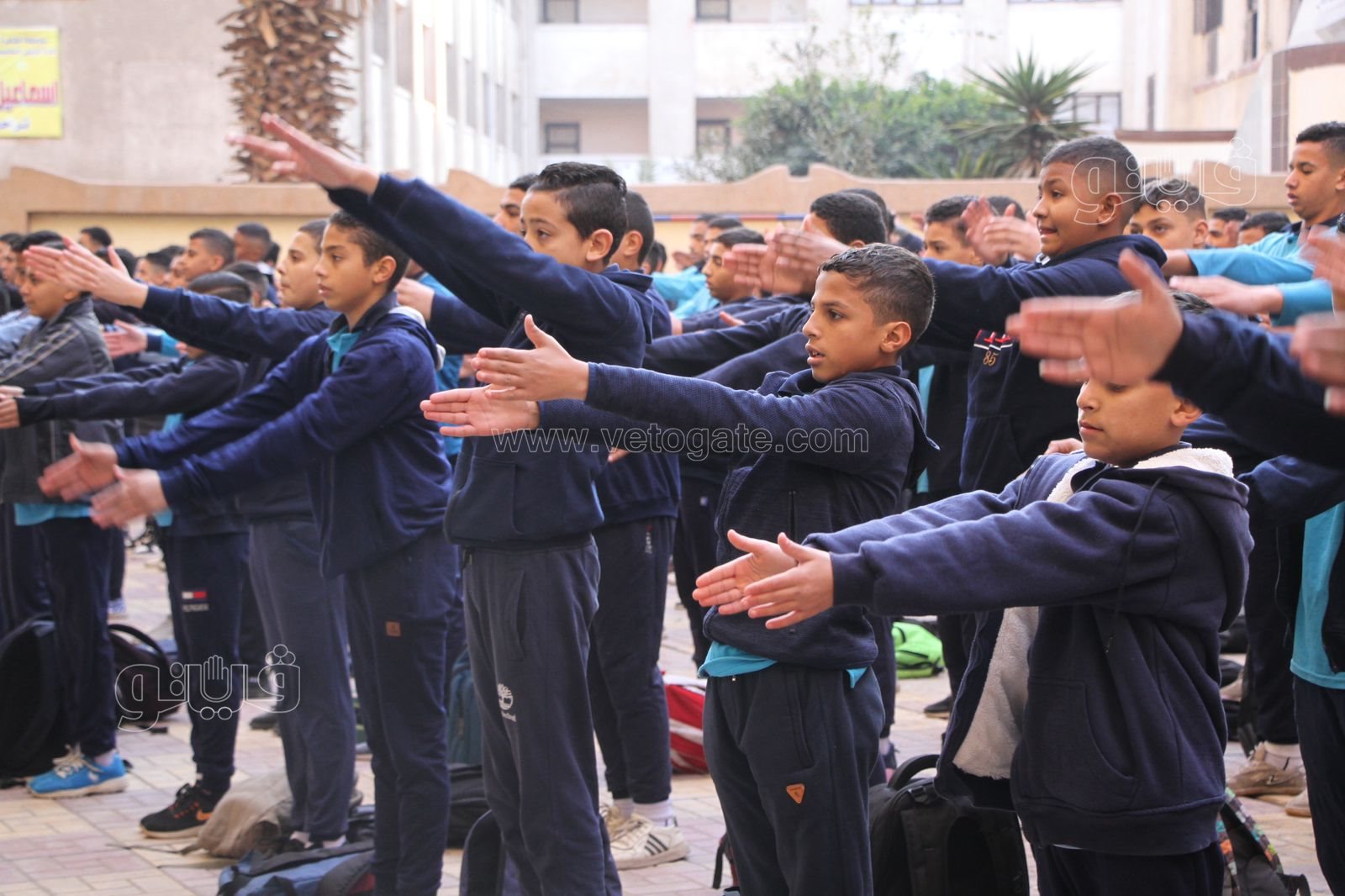 بدء الفصل الدراسي الثاني بجميع مدارس الجمهورية بتحية العلم وطابور الصباح (13)