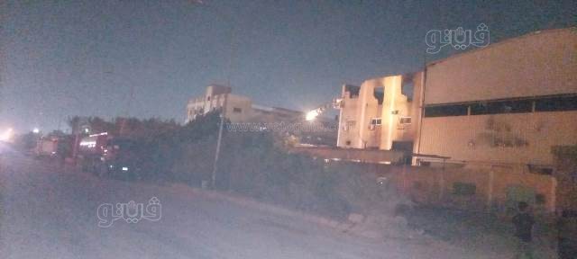 حريق مصنع الزجاج ومنطقة المخلفات