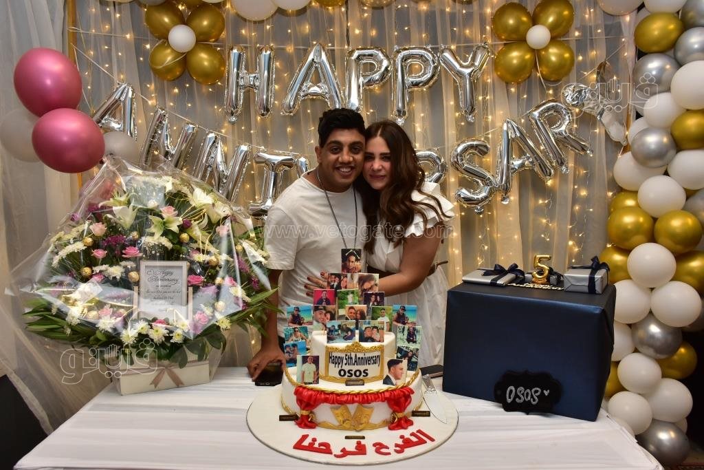 زوجة أوس أوس تحتفل بعيد زواجهما الخامس (8)