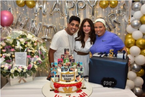 زوجة أوس أوس تحتفل بعيد زواجهما الخامس (11)