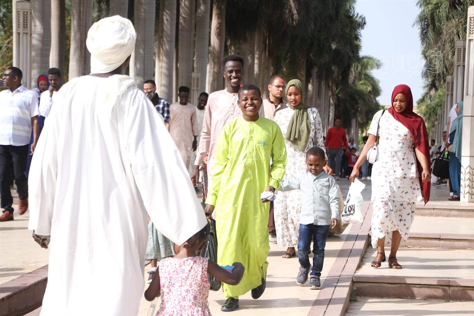 إقبال كثيف للأشقاء السودانيين على حديقة الأزهر للاحتفال بعيد الفطر (5)