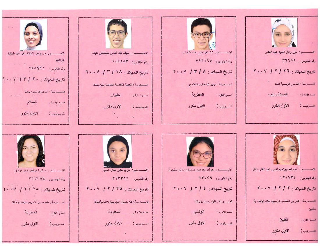 بالأسماء أوائل الشهادة الإعدادية 2023 بالقاهرة ،فيتو (1)