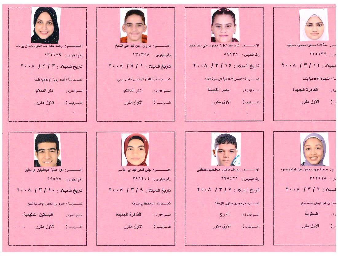 بالأسماء أوائل الشهادة الإعدادية 2023 بالقاهرة ،فيتو (9)