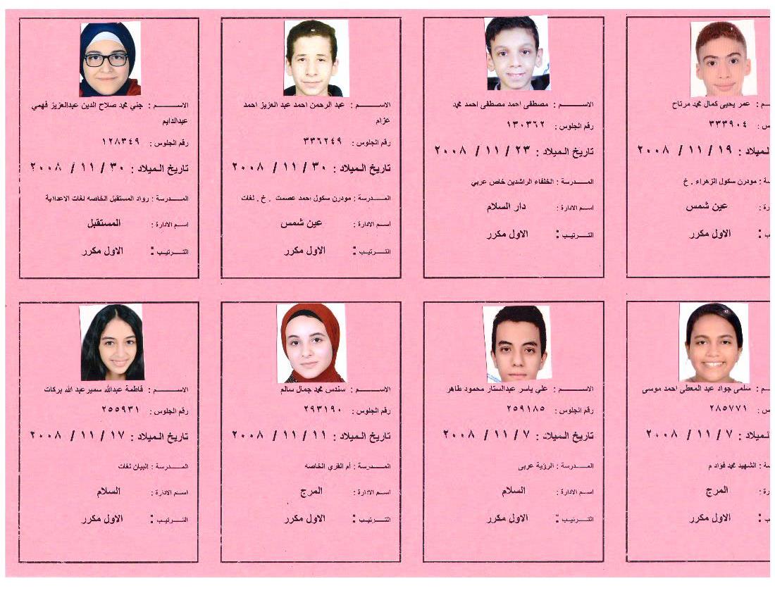 بالأسماء أوائل الشهادة الإعدادية 2023 بالقاهرة ،فيتو (10)