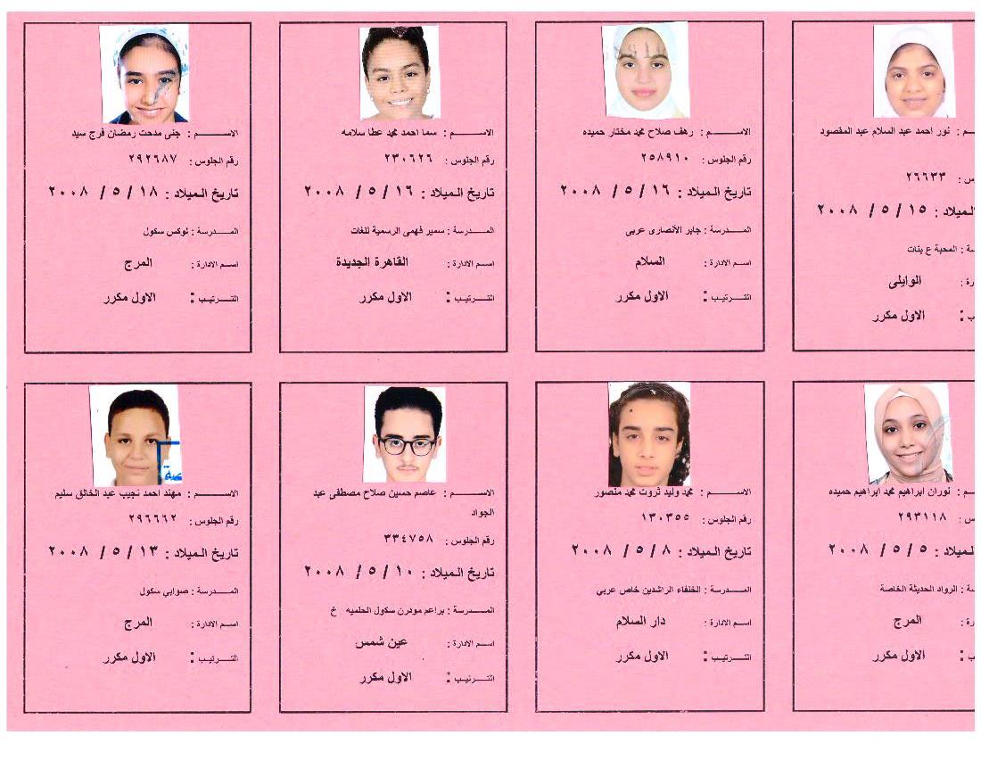 بالأسماء أوائل الشهادة الإعدادية 2023 بالقاهرة ،فيتو (22)