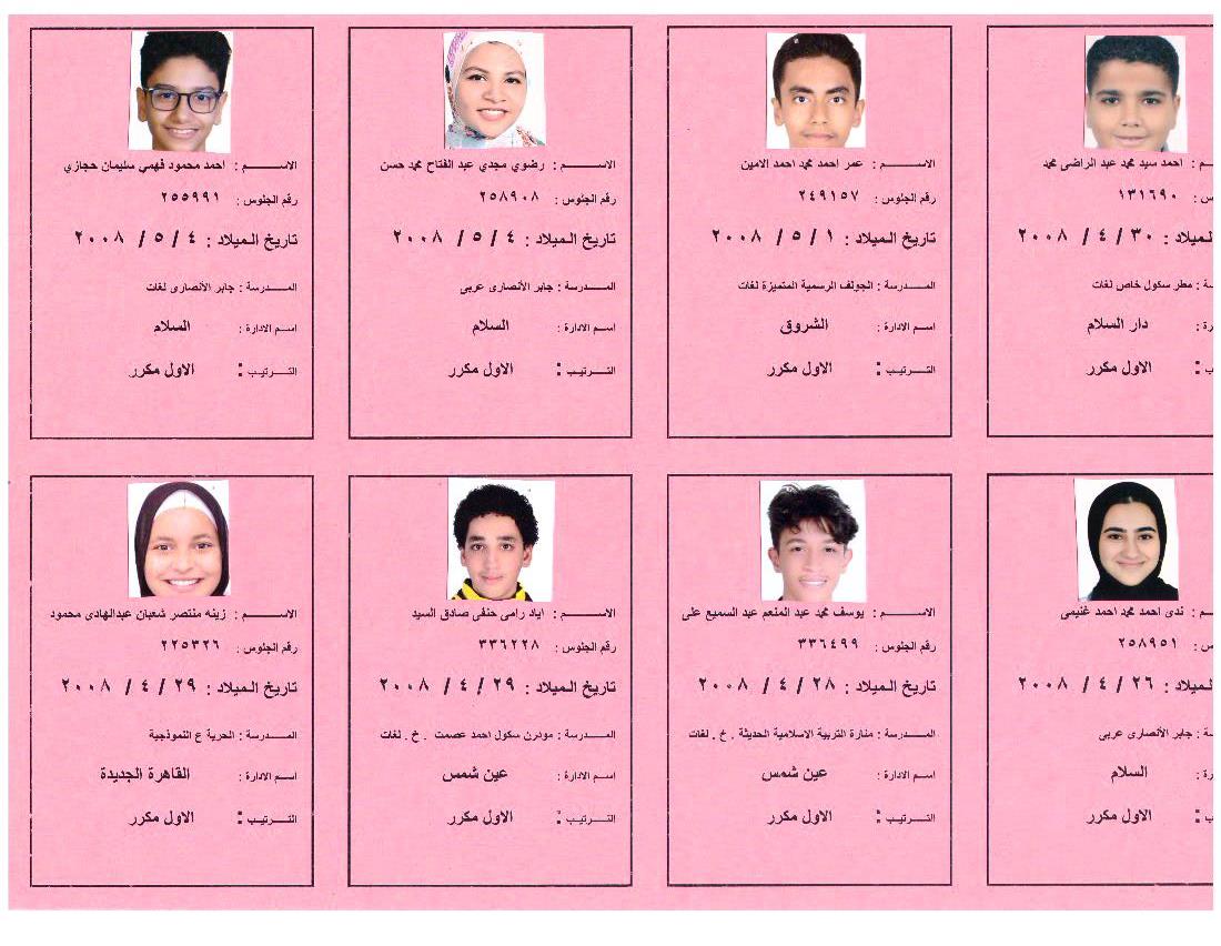 بالأسماء أوائل الشهادة الإعدادية 2023 بالقاهرة ،فيتو (23)