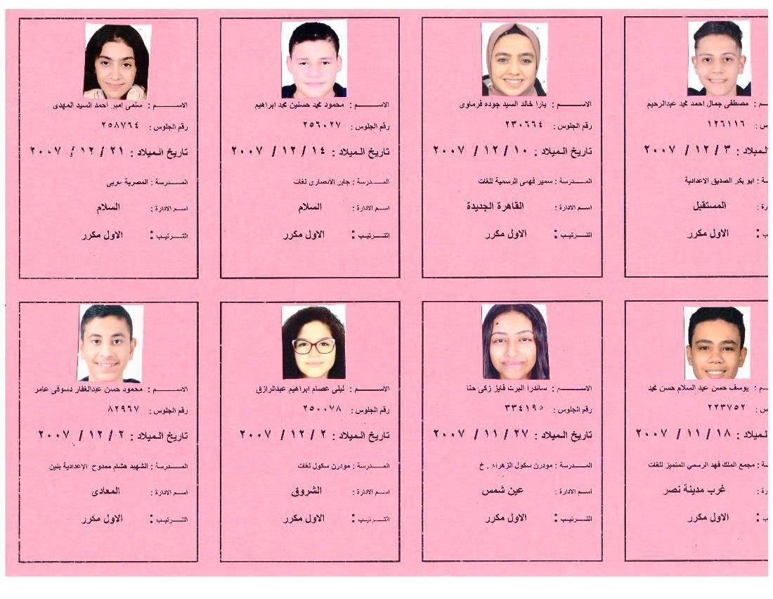 بالأسماء أوائل الشهادة الإعدادية 2023 بالقاهرة ،فيتو (28)
