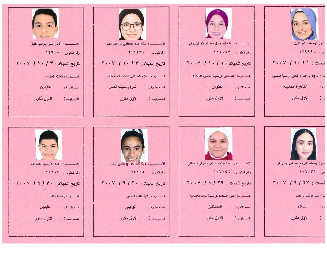 بالأسماء أوائل الشهادة الإعدادية 2023 بالقاهرة ،فيتو (30)