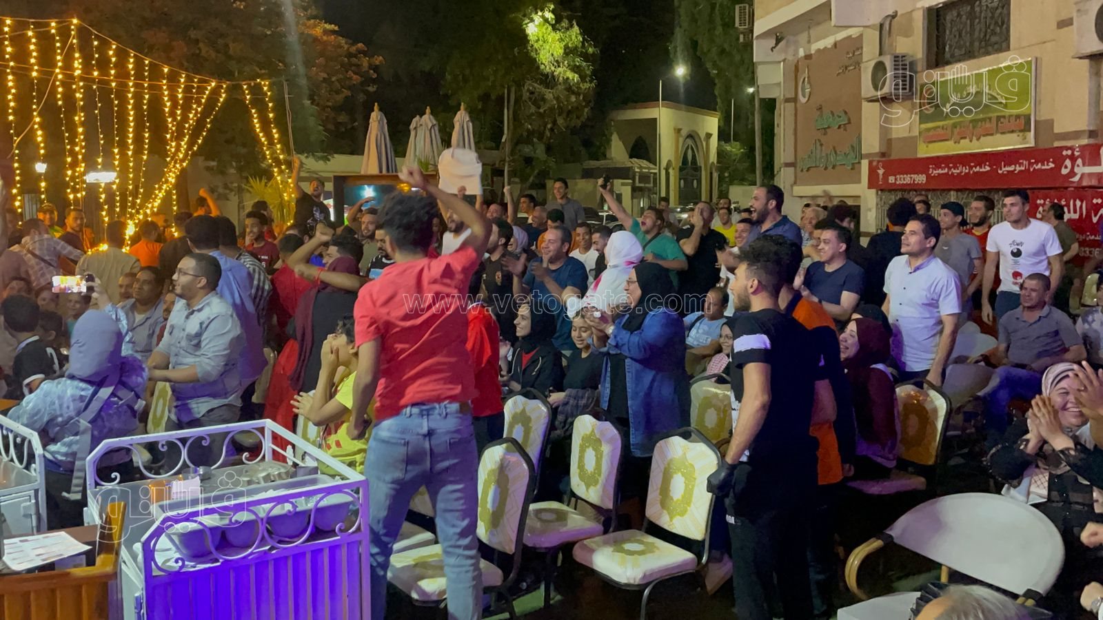 فرحة جنونية لجماهير الاهلي بهدف التعادل أمام الوداد (1)