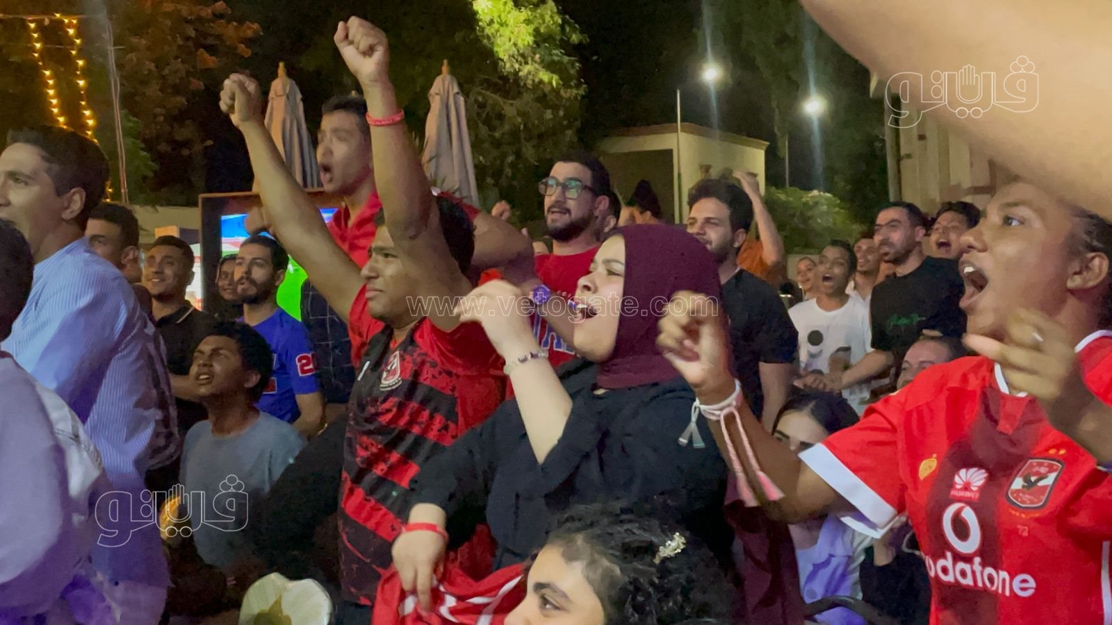 فرحة جنونية لجماهير الاهلي بهدف التعادل أمام الوداد (3)