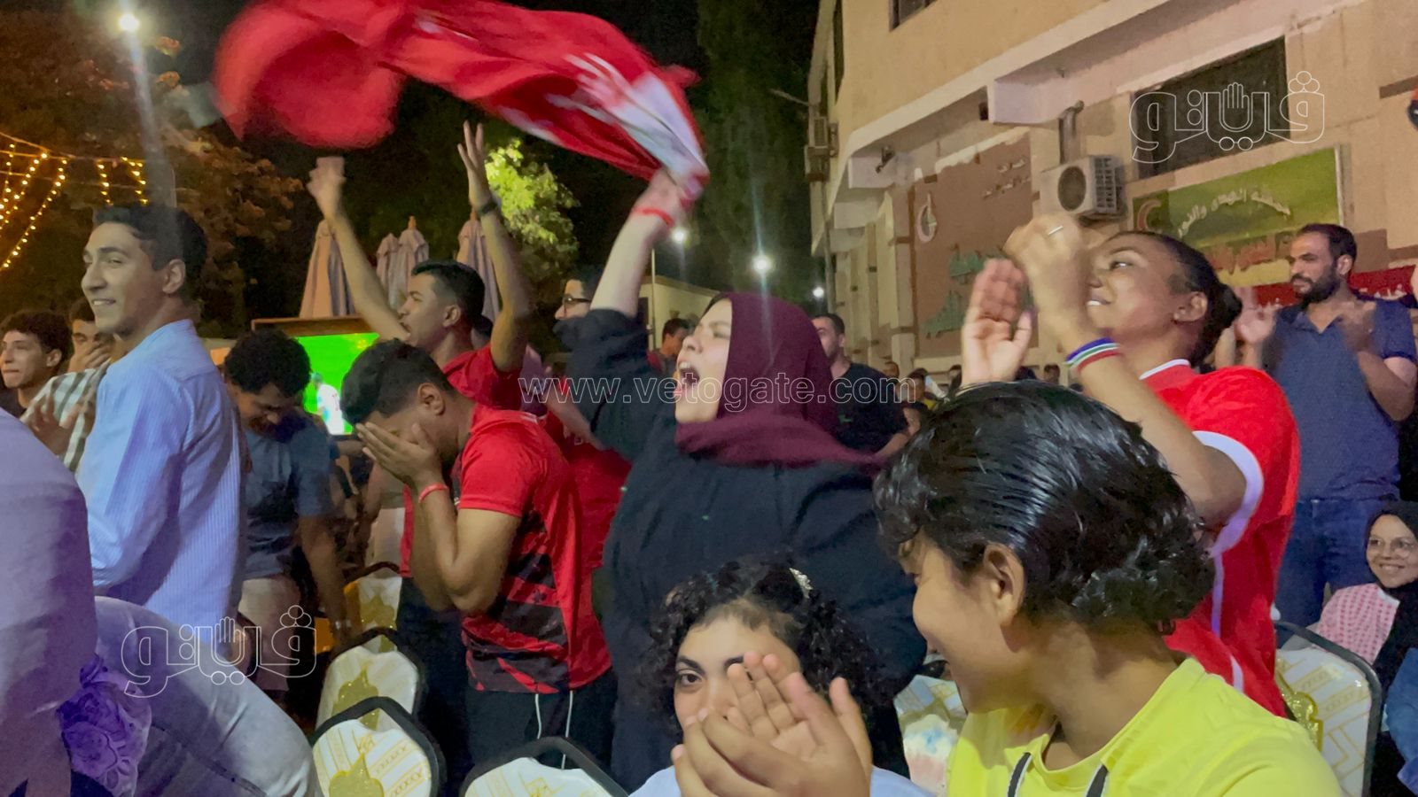 فرحة جنونية لجماهير الاهلي بهدف التعادل أمام الوداد (4)