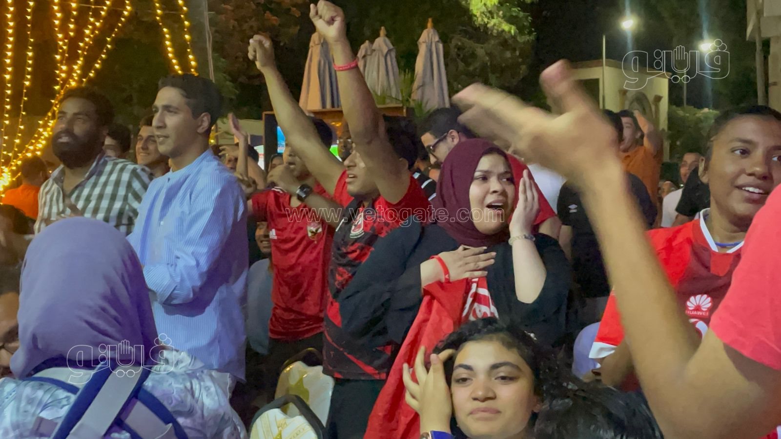 فرحة جنونية لجماهير الاهلي بهدف التعادل أمام الوداد (6)