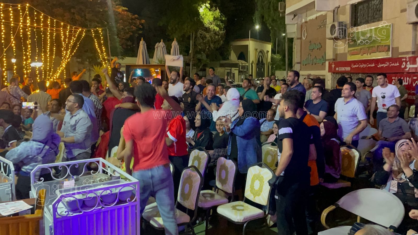 فرحة جنونية لجماهير الاهلي بهدف التعادل أمام الوداد (8)