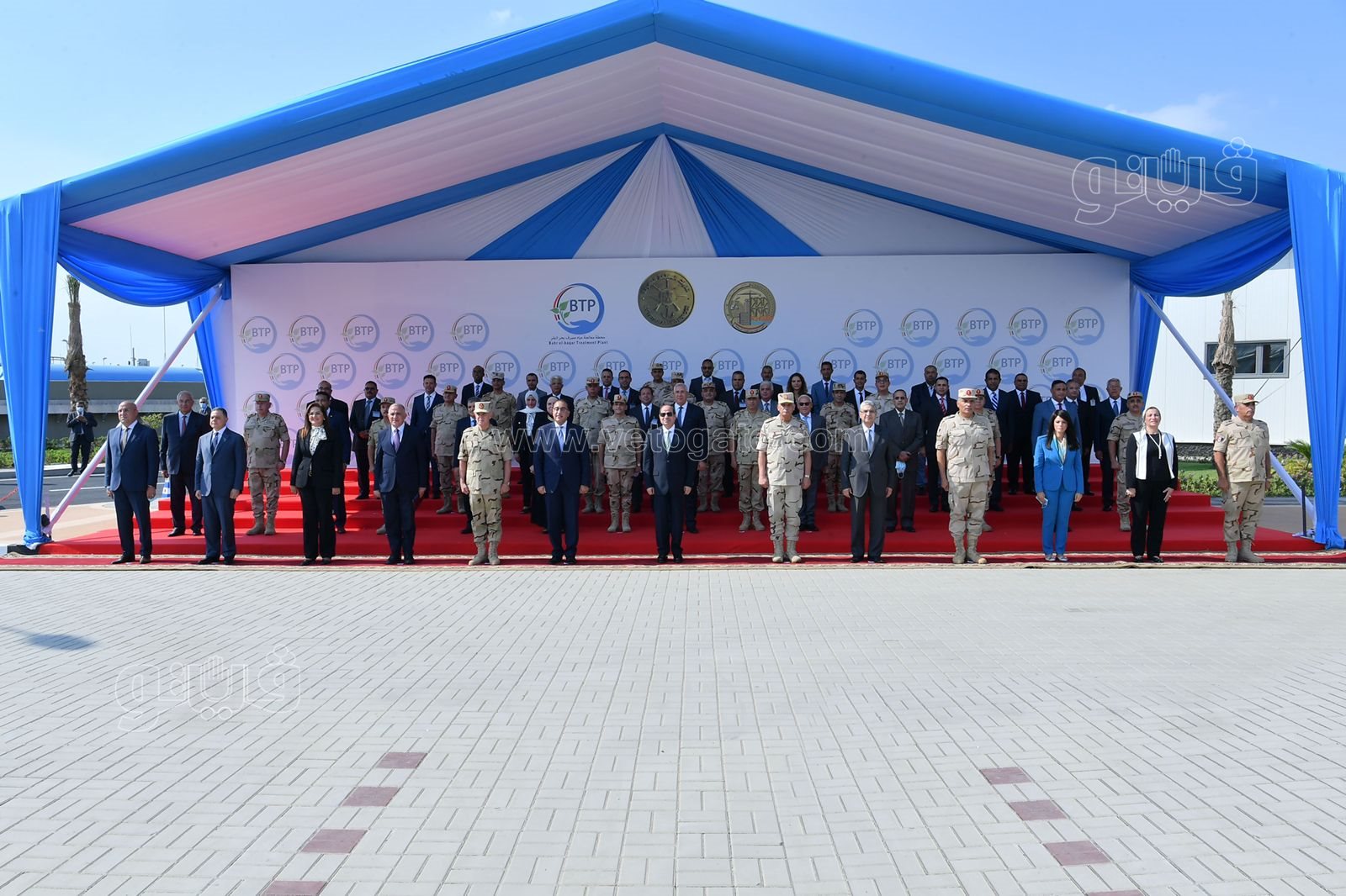 الرئيس عبد الفتاح السيسي يفتتح أكبر محطة معالجة مياه مصرف ببحر البقر (4)