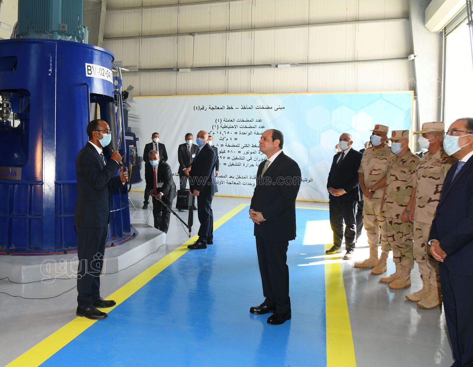 الرئيس عبد الفتاح السيسي يفتتح أكبر محطة معالجة مياه مصرف ببحر البقر (13)
