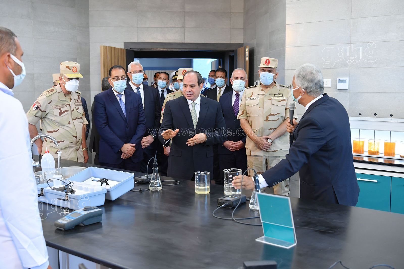 الرئيس عبد الفتاح السيسي يفتتح أكبر محطة معالجة مياه مصرف ببحر البقر (16)