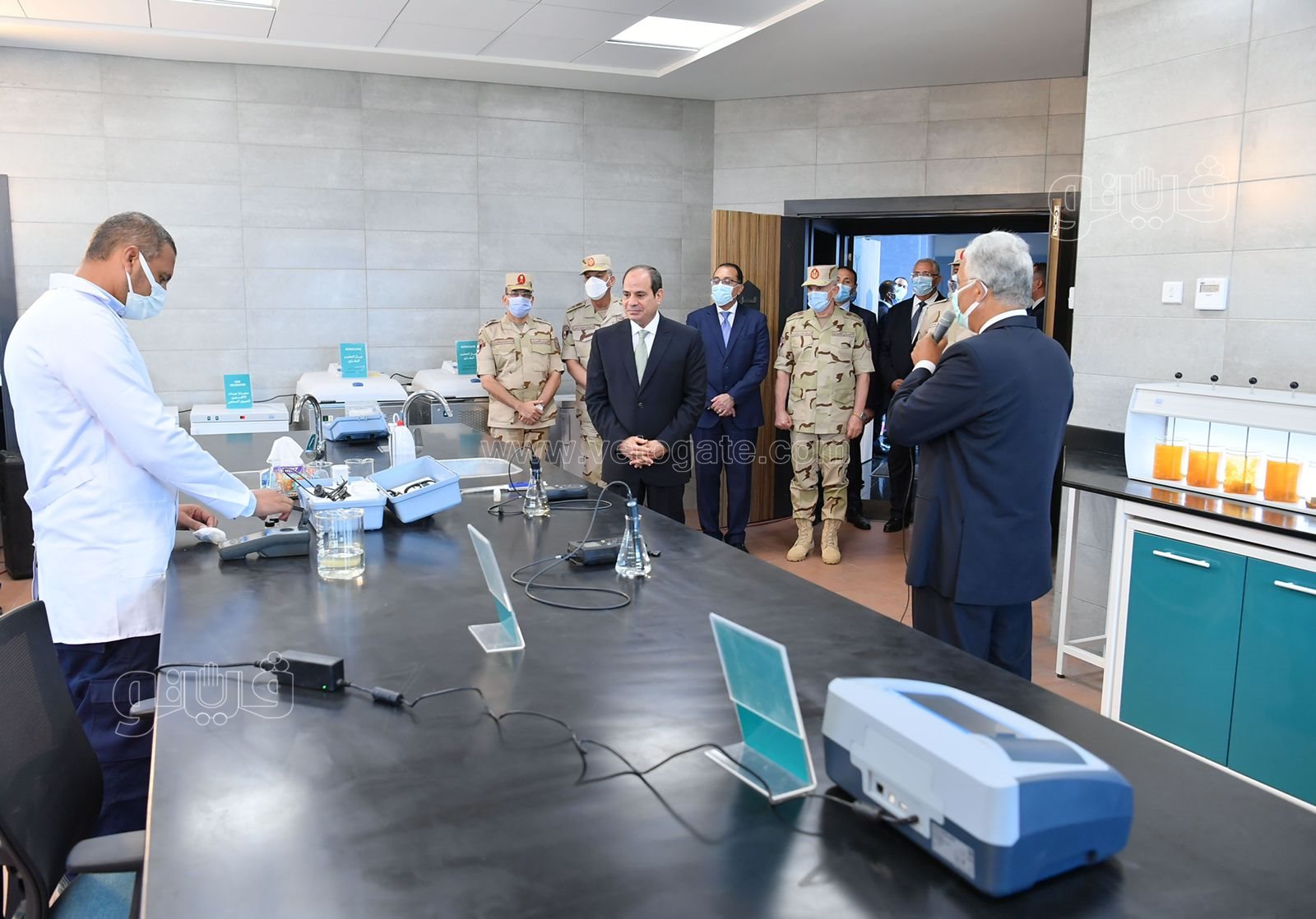 الرئيس عبد الفتاح السيسي يفتتح أكبر محطة معالجة مياه مصرف ببحر البقر (19)