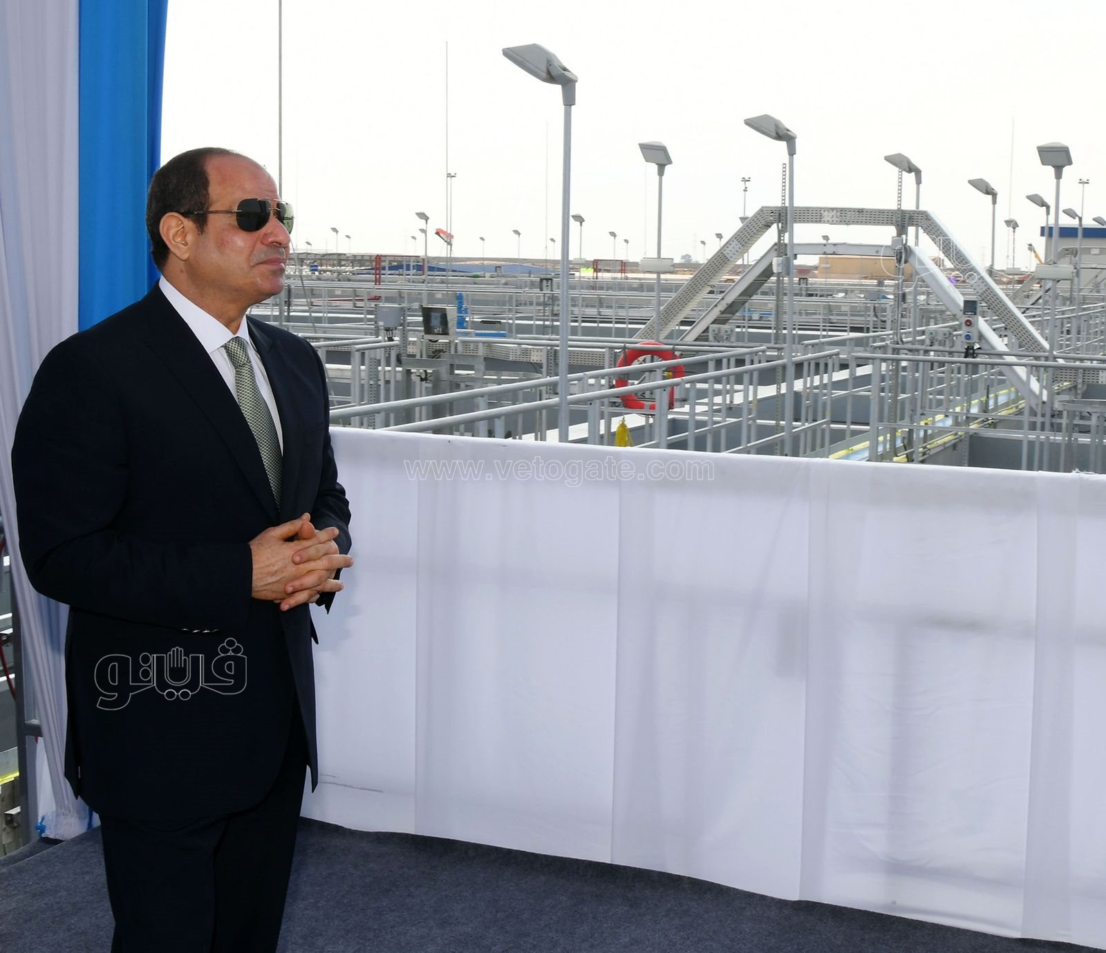 الرئيس عبد الفتاح السيسي يفتتح أكبر محطة معالجة مياه مصرف ببحر البقر (20)